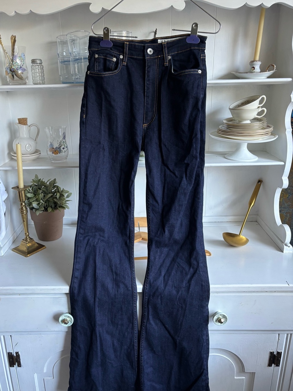 rag & bone Dark Indigo Flare Jeans